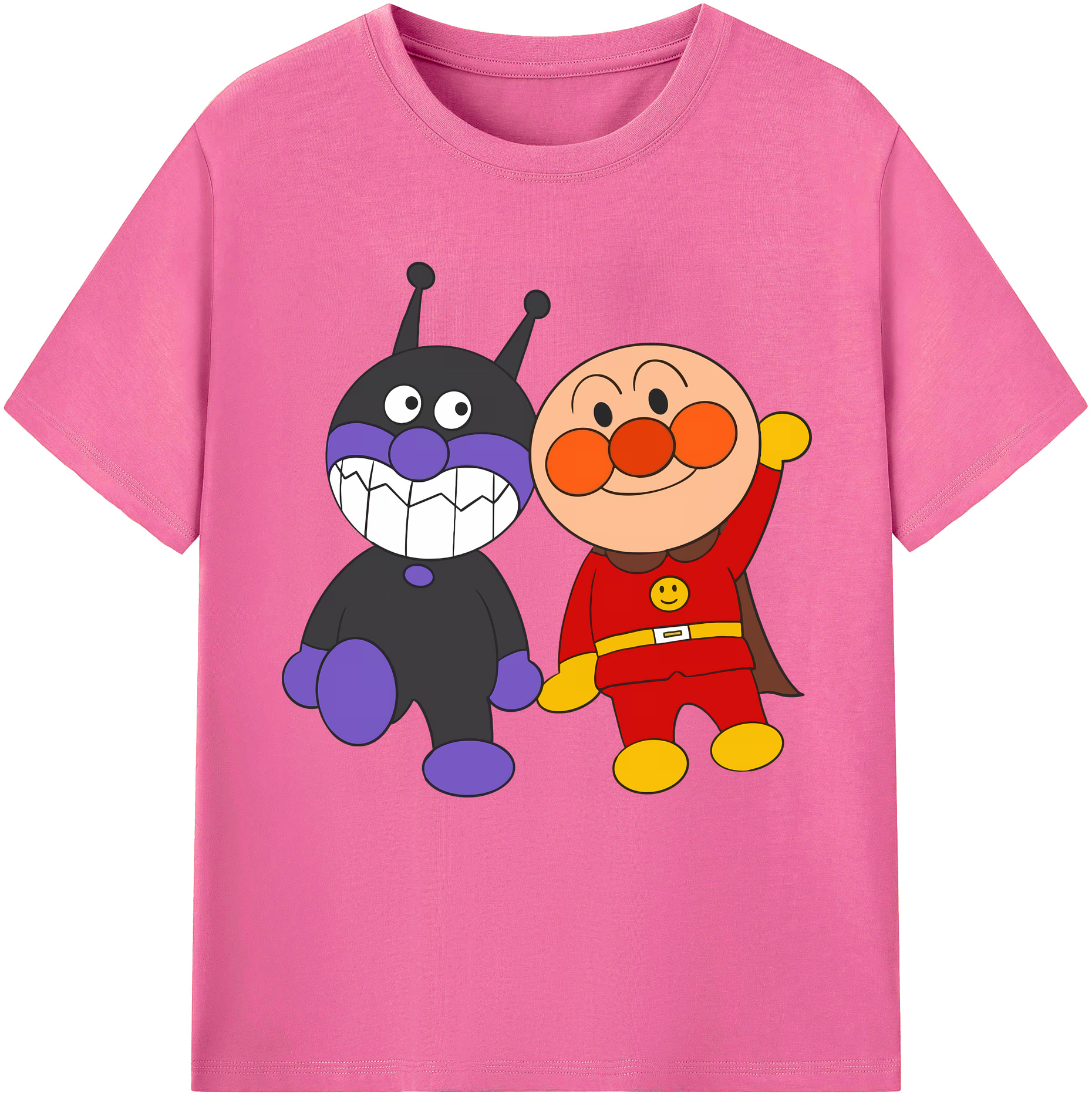 （画像用） アンパンマン Anpanman レディースカジュアルプリントTシャツ（綿100％）